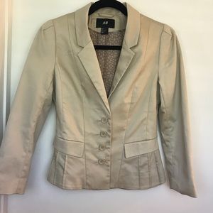 H&m blazer, tan size 6